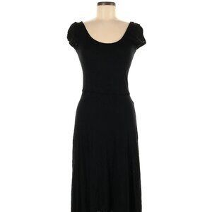 Gap Black Cap Sleeved High-Low Hem Dress